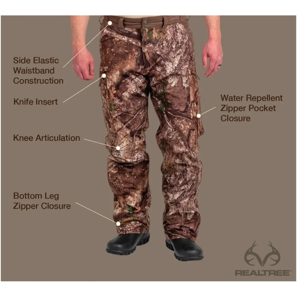 Realtree APX Men's Waterproof Camo Hunting Pants 2XL/2XG‎ outdoor camping hiking